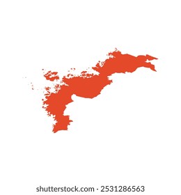REALISTIC MAP OF OSTROBOTHNIA REGION (OSTROBOTHNIA MAAKUNTA) FINLAND, EUROPE