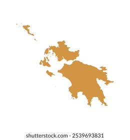 MAPA REALISTA DEL PELOPONESO, GRECIA OCCIDENTAL Y LA REGIÓN DE LAS ISLAS JÓNICAS (PELOPONESO, GRECIA OCCIDENTAL Y LAS ISLAS JÓNICAS PERIOCHI) GRECIA, EUROPA