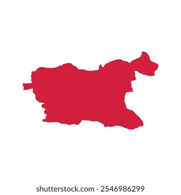 REALISTIC MAP OF PLEVEN PROVINCE (OBLAST) BULGARIA, EUROPE
