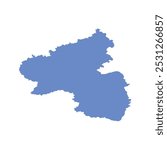 REALISTIC MAP OF RHEINLAND-PFALZ  STATE (RHEINLAND-PFALZ BUNDESLAND) GERMANY, EUROPE