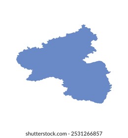 REALISTIC MAP OF RHEINLAND-PFALZ  STATE (RHEINLAND-PFALZ BUNDESLAND) GERMANY, EUROPE