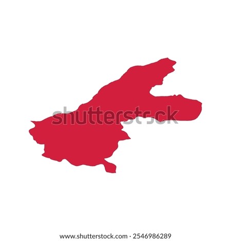 REALISTIC MAP OF RUSE PROVINCE (OBLAST) BULGARIA, EUROPE