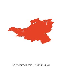 REALISTIC MAP OF SCHWYZ STATE (SCHWYZ CANTON) SWITZERLAND, EUROPE