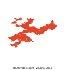 REALISTIC MAP OF SOLOTHURN STATE (SOLOTHURN CANTON) SWITZERLAND, EUROPE