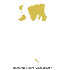 MAPA REALISTA DE SOUTH BUTON (KABUPATEN BUTON SELATAN), SOUTHEAST SULAWESI (PROVINSI SULAWESI TENGGARA), INDONÉSIA MAPA DE CIDADES E REGÊNCIAS