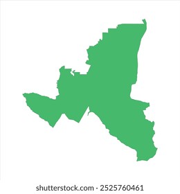 REALISTIC MAP OF SOUTH LABUHAN BATU (KABUPATEN LABUHAN BATU SELATAN), NORTH SUMATRA (SUMATRA UTARA), INDONESIA CITY-REGENCIES MAP