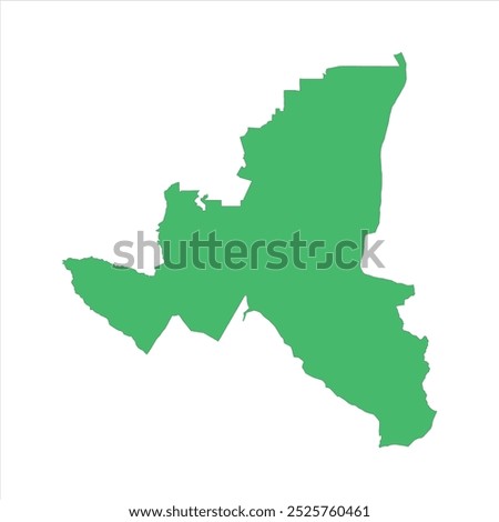 REALISTIC MAP OF SOUTH LABUHAN BATU (KABUPATEN LABUHAN BATU SELATAN), NORTH SUMATRA (SUMATRA UTARA), INDONESIA CITY-REGENCIES MAP