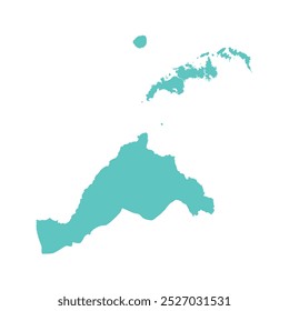 REALISTIC MAP OF TOJO UNA-UNA (KABUPATEN TOJO UNA-UNA), CENTER CELEBES (PROVINSI SULAWESI TENGAH), INDONESIA CITY-REGENCIES MAP