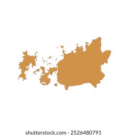 REALISTIC MAP OF WEST MANGGARAI (KABUPATEN MANGGARAI BARAT), NUSA TENGGARA TIMUR (PROVINSI NUSA TENGGARA TIMUR), INDONESIA CITY-REGENCIES MAP