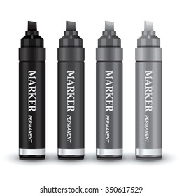 Realistic Markers : Vector Illustration