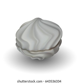 Realistic marshmallows. Vector illustration.
