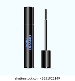 Realistic Mascara Tube Mockup for Cosmetics Branding and Beauty Design