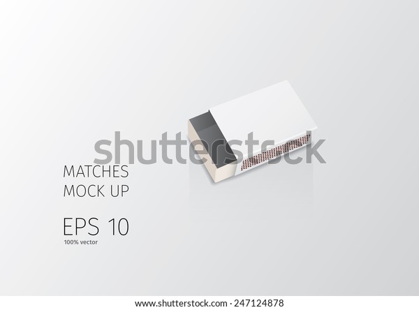 Realistic Matches Box Mockup Eps10 Stock Vector Royalty Free 247124878