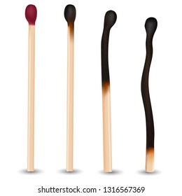 Realistic matches: not burnt and burnt