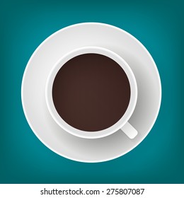 Realistic material coffee cup