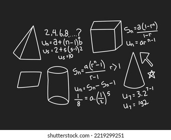 Ilustración de fondo matemática realista