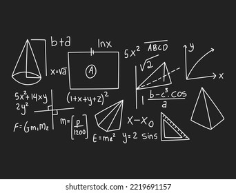 Ilustración de fondo matemática realista