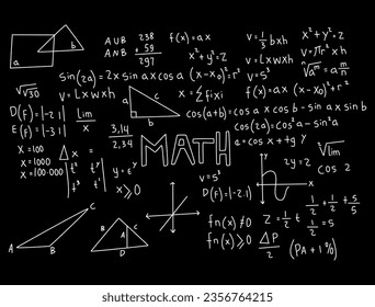 Ilustración de fondo matemática realista