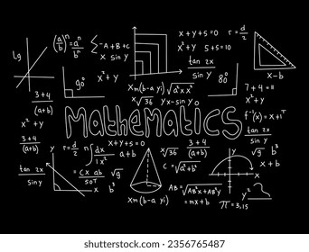 Ilustración de fondo matemática realista