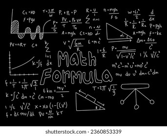 Ilustración de fondo matemática realista