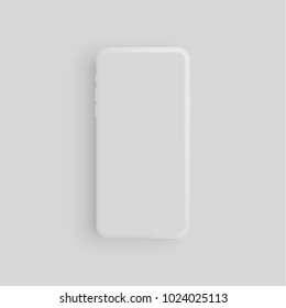 Realistic matte colorful phone, vector illustration