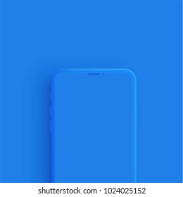 Realistic matte colorful phone, vector illustration