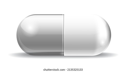 Realistic, medical 3D vectors. Icons pills and capsules. Closeup. Isolated on