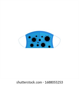 Realistic medical mask isolated on white background. Coronavirus protection. Pandemic. Vector illustration.