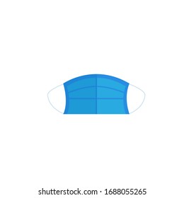 Realistic medical mask isolated on white background. Coronavirus protection. Pandemic. Vector illustration.