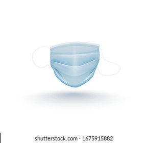 Realistic medical mask. Virus protection. Vector illustration