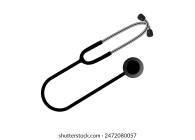 Realistic medical stethoscope vector  illustration.