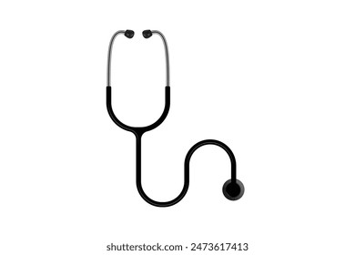 Realistic medical stethoscope vector  illustration.
