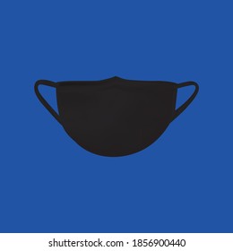 Medicina realista frente a la máscara de ilustración vectorial. Fondo azul