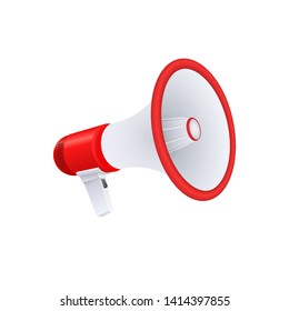 Realistic Megaphone isolated on white background. Vector illustration svg