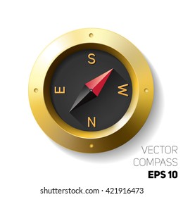 realistic metal compass