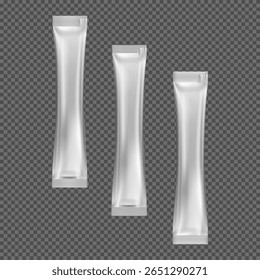 Stick Sachet Mockup de folha metálica realista