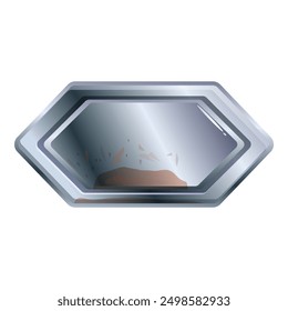 Realistic metal game asset button showing progress bar increasing