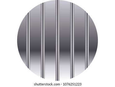 Realistic metal prison grilles.Thuster machine, iron prison cell.metallic product.Vector ilustration.