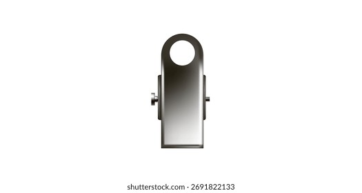 Realistic Metal Safety Clasp Vector Illustration.
