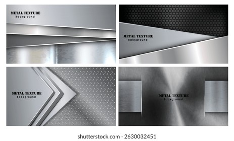 Realistic Metal Surface Texture Background Collection