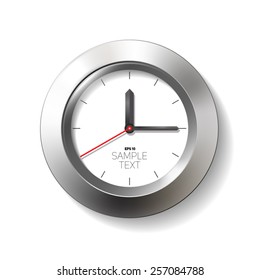 realistic metal wall clock