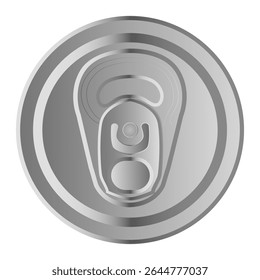 Realistic metallic can top with ring pull, designed for easy opening, offers a convenient solution for accessing contents while preserving product freshness