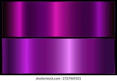 Realistischer metallischer violetter Gradient. violette Palette. Metallischer Farbverlauf-Effekt für Textdesign und Bulletin Boards, Infografiken..
