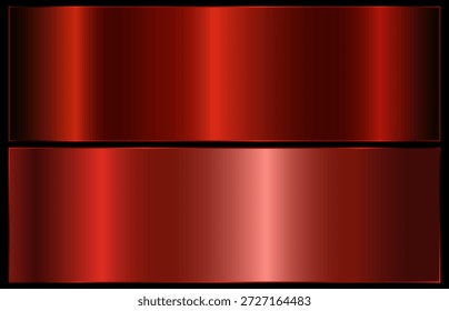 Gradiente rojo metálico realista. paleta roja. Efecto degradado metálico para diseño de texto y tablones de anuncios, infografías.