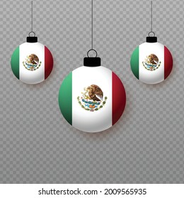 Realistic Mexico Flag Flying Light Balloons Stock Vector (Royalty Free ...