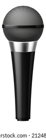 Realistic microphone. Scene singing device for concert and karaoke