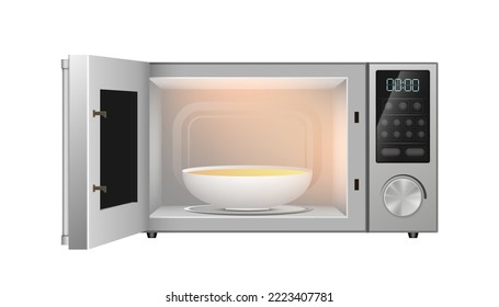 Cute microwave oven Stock Vector by ©Roman_Volkov 5901480