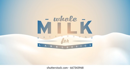 Realistic milk background vector illustration