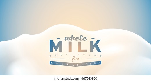 Realistic milk background vector illustration