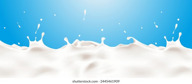 Realistic milk splash.3d milk splash